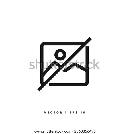 No Picture Icon. Editable Stroke