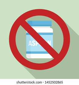 No pill jar icon. Flat illustration of no pill jar vector icon for web design