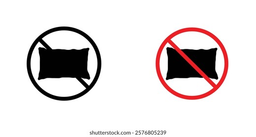 No pillow sign vector pack for web designs