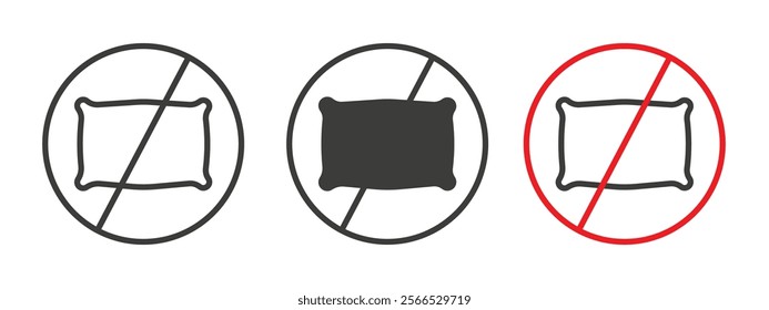 No pillow signs collection for website design, app, UI design.