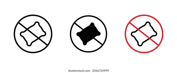 No pillow signs vector collection pack