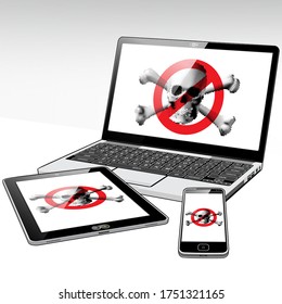 No Pirated content installed on the 3 presented devices.