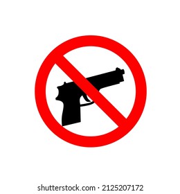 sin signo de pistola. Sin signo de pistola. Ilustración del vector