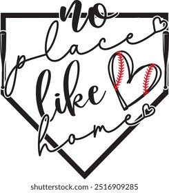 No Place Like Home, Softball Silhouette, Baseball Clip Art, Softball Quote