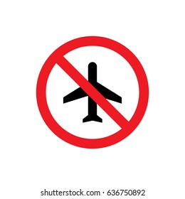 No plane icon illustration isolated vector sign symbol