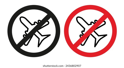No Hay Ningún Icono De Señal De Avión. Ilustración vectorial