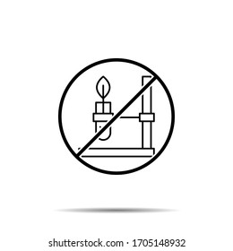 No plant, biology icon. Simple thin line, outline vector of biology ban, prohibition, embargo, interdict, forbiddance icons for ui and ux, website or mobile application