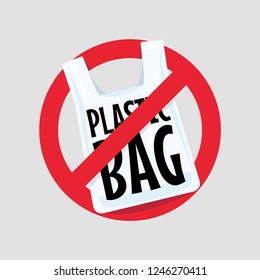 No Plastic Bag Concept.