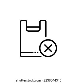 no plastic bag, don't use plastic bag icon