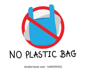 No plastic bag icon on white background 