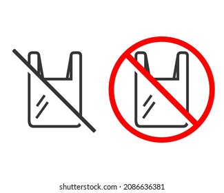 No Plastic Bag. Illustration Vector
