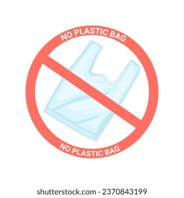 No Plastic Bag Symbol Vector