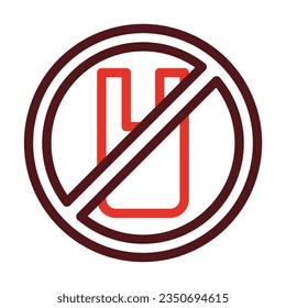 No Plastic Bag Thick Line Two Color Icons For Personal And Commercial Use.
