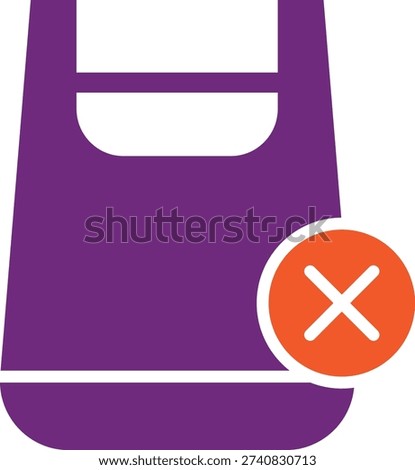 No plastic bag Vector Icon Design Illustration
