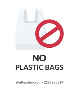 Keine Plastiktüten, Vektorgrafik, Internationaler Plastikbeutel, tagsbezogen