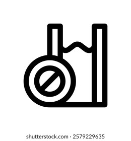 No plastic bags. Editable stroke vector icon.