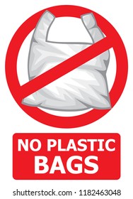 no plastic bags forbidden sign