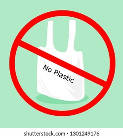 No plastic bags graphic background ,label or banner vector, Pollution problem concept.