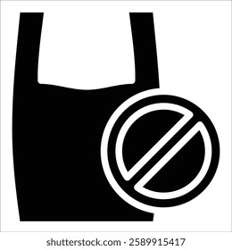 No Plastic Bags Icon Element For Design