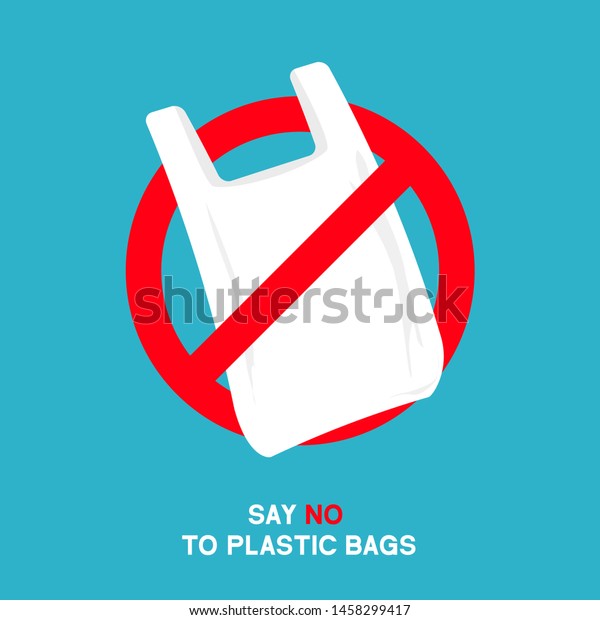 No Plastic Bags Sign Concept Illustration Stock Vector (Royalty Free ...