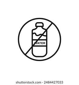 No plastic bottle icon vector set collection for web
