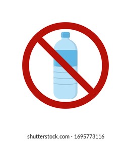 Keine Plastikflasche auf weißem Hintergrund.