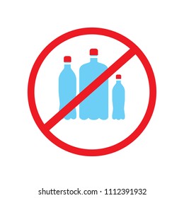 No plastic bottle red sign.