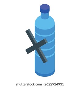 Kein Plastikflaschenschild drängt darauf, die Verwendung von Plastikflaschen zum Schutz der Umwelt einzustellen