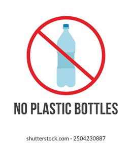 No hay botellas de plástico Iconos de revolución - Iconos de vectores en blanco y negro para una vida sostenible, prácticas ecológicas, prohibir el icono de botellas de plástico, reducir los desechos y proteger nuestro planeta
