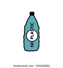 no plastic ecology vector design