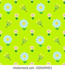 No plastic, go green, Zero waste concepts. Reduce, reuse, refuse, Recycle, Rot - ecological lifestyle and sustainable development. Flat hand drawn style illustrations seamless pattern vector drawing.