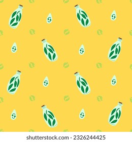 No plastic, go green, Zero waste concepts. Reduce, reuse, refuse, Recycle, Rot - ecological lifestyle and sustainable development. Flat hand drawn style illustrations seamless pattern vector drawing.