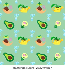 No plastic, go green, Zero waste concepts. Reduce, reuse, refuse, Recycle, Rot - ecological lifestyle and sustainable development. Flat hand drawn style illustrations seamless pattern vector drawing.