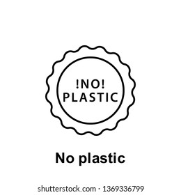 No plastic icon. Element of pollution problems icon. Thin line icon for website design and development, app development. Premium icon
