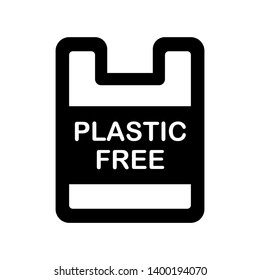 No Plastic Icon. Warning, Caution or Attention Illustration As A Simple Vector, Trendy Sign & Symbol for Design and Websites, Presentation or Application.