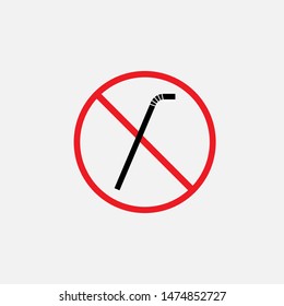 
No Plastic Straw Icon - Sign & Symbol Vector.
