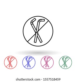 No Plastic Straw Multi Color Icon. Simple Thin Line, Outline Vector Of No Plastic Icons For Ui And Ux, Website Or Mobile Application