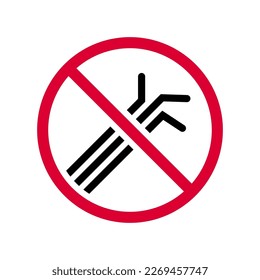 No hay pajillas plásticas Prohibido el signo, pegatina redonda roja moderna