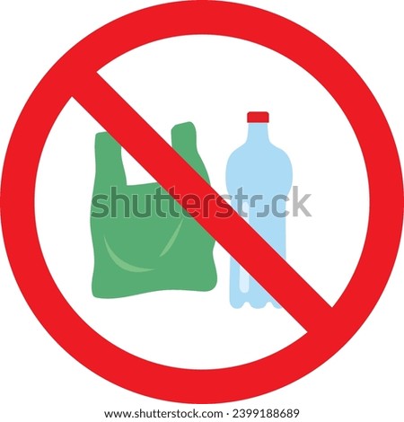 No Plastic use sign| Plastic use ban | Say no plastic bags | Ban single use plastic