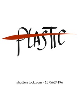 No plastic vector illustration
