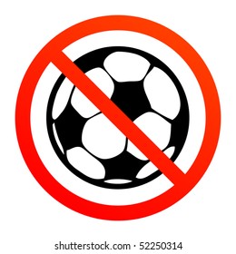 No play or football sign, vector illustration