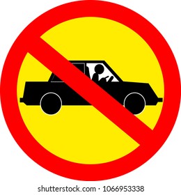 no play mobile while driving.Vector isolated illustration