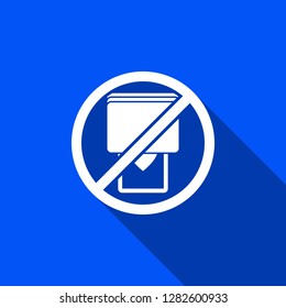 No Playing cards icon with shadow , sign design