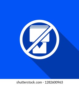 No Playing cards icon with shadow , sign design