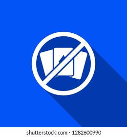 No Playing cards icon with shadow , sign design