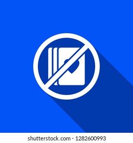 No Playing cards icon with shadow , sign design