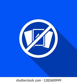 No Playing cards icon with shadow , sign design