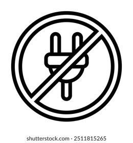 no plug icon illustration design