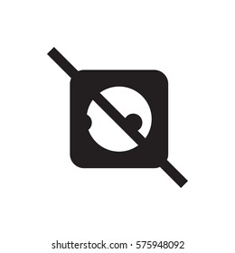 no plug icon illustration isolated vector sign symbol