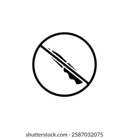 no pocket knife icon Simple thin line logo